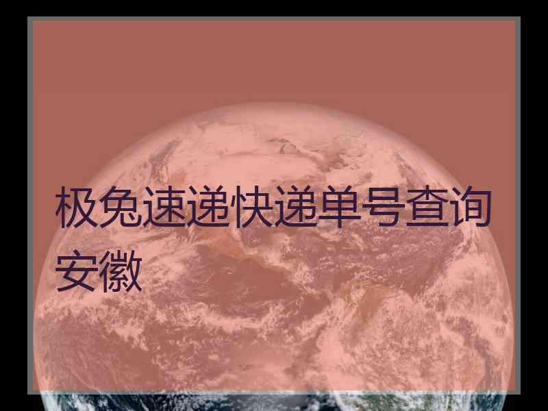 极兔速递快递单号查询安徽