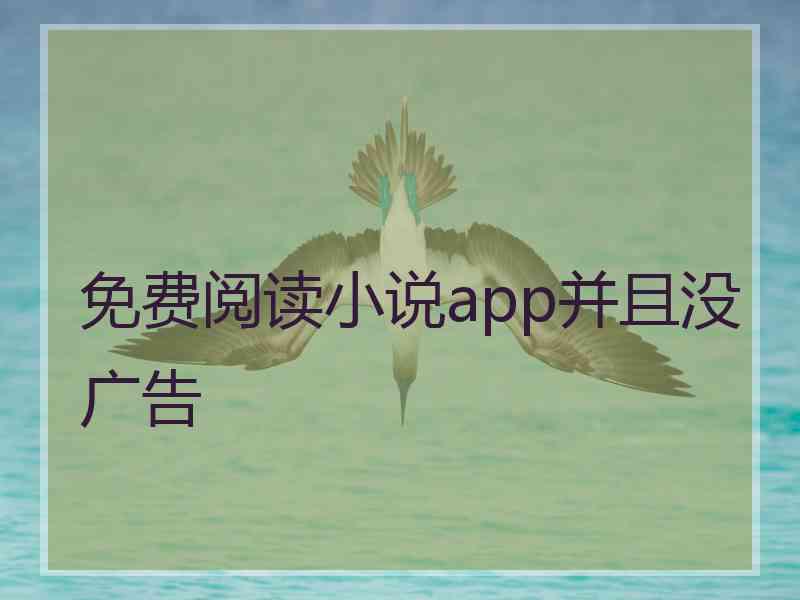 免费阅读小说app并且没广告