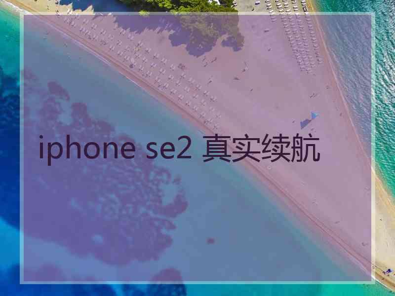 iphone se2 真实续航