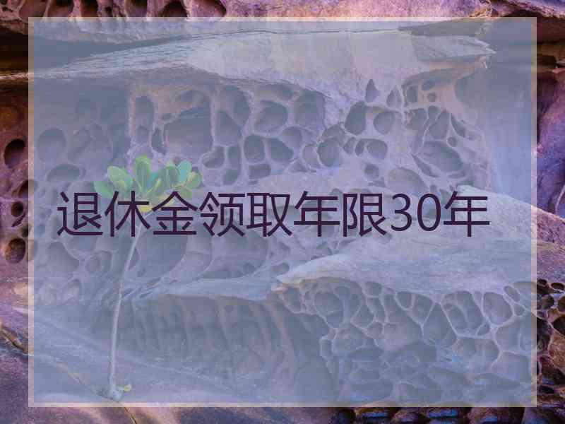 退休金领取年限30年