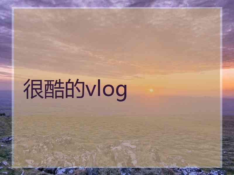 很酷的vlog