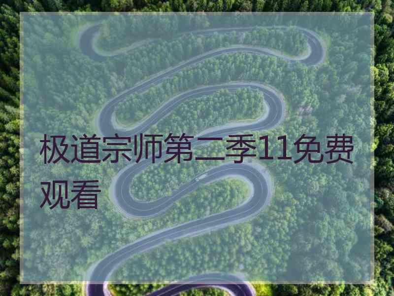 极道宗师第二季11免费观看