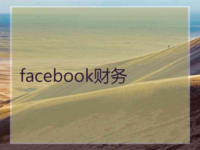 facebook财务