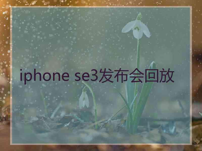 iphone se3发布会回放