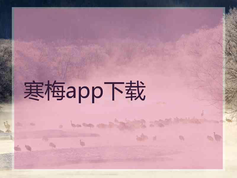 寒梅app下载