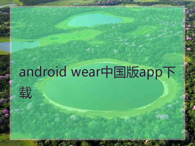 android wear中国版app下载