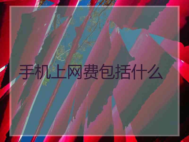 手机上网费包括什么