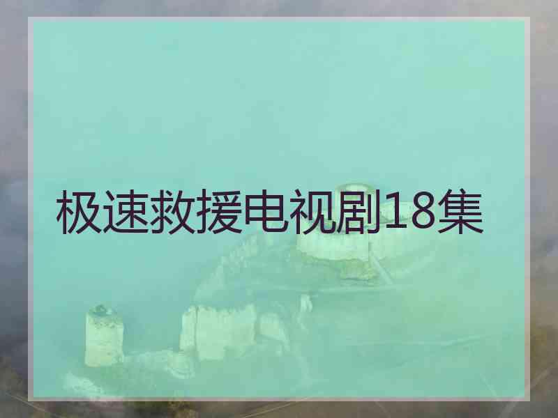 极速救援电视剧18集