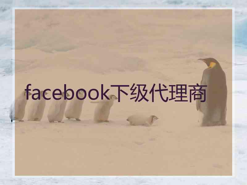 facebook下级代理商