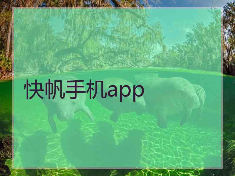 快帆手机app