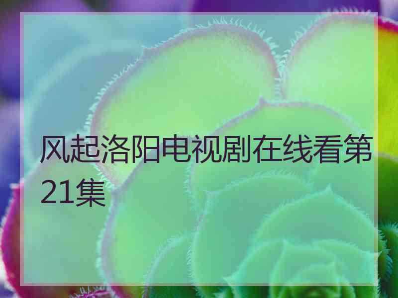 风起洛阳电视剧在线看第21集