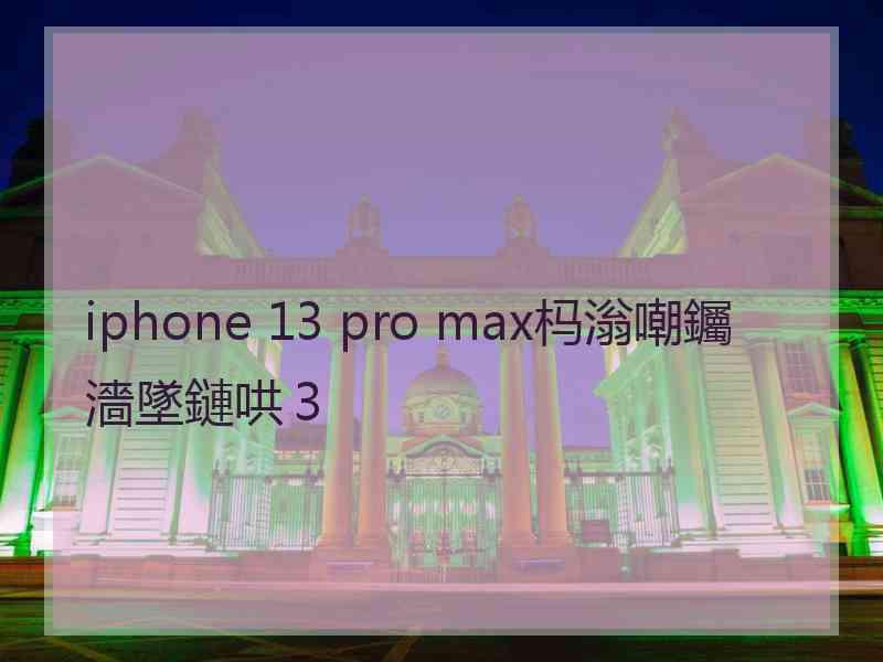 iphone 13 pro max杩滃嘲钃濇墜鏈哄３