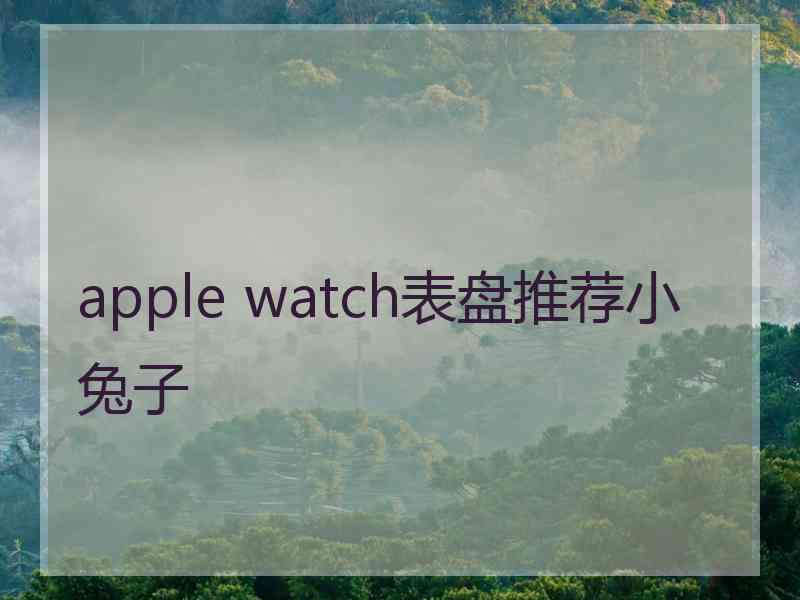 apple watch表盘推荐小兔子