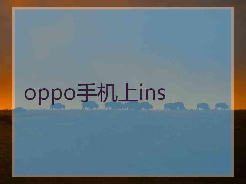 oppo手机上ins