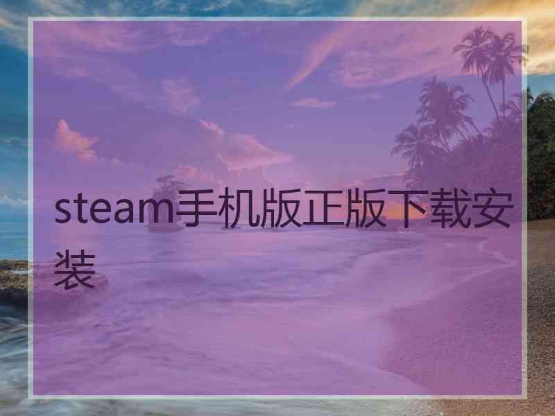 steam手机版正版下载安装