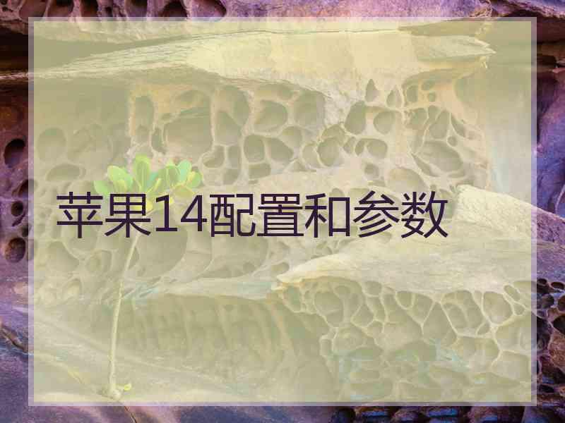 苹果14配置和参数