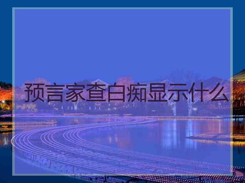 预言家查白痴显示什么