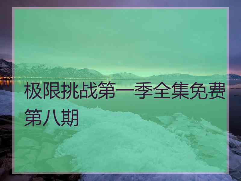 极限挑战第一季全集免费第八期