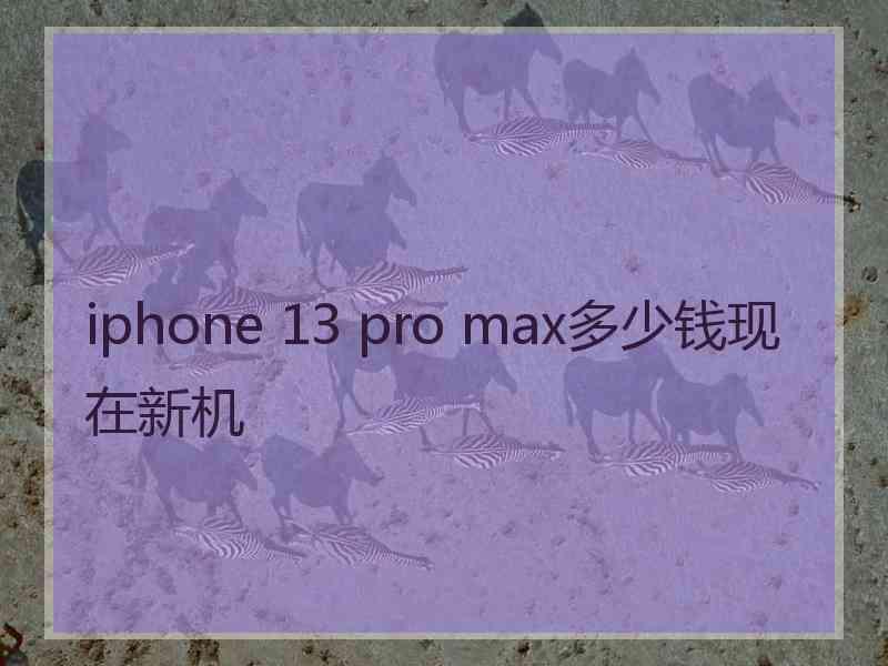 iphone 13 pro max多少钱现在新机