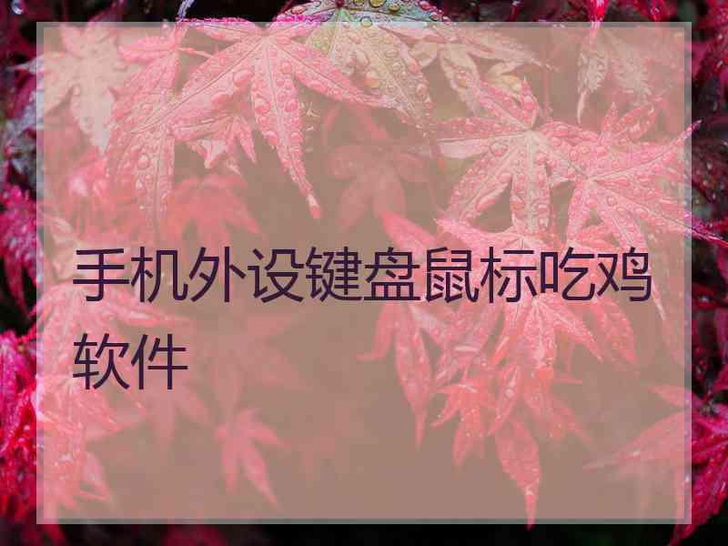 手机外设键盘鼠标吃鸡软件