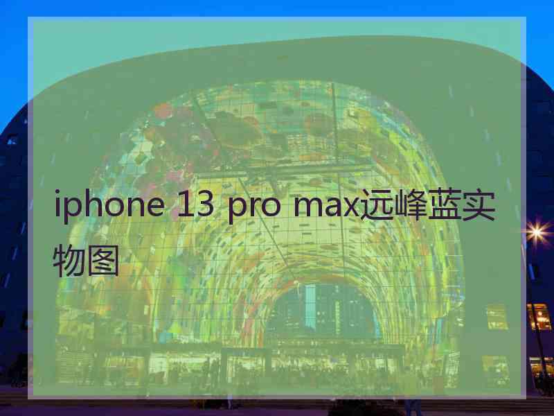 iphone 13 pro max远峰蓝实物图