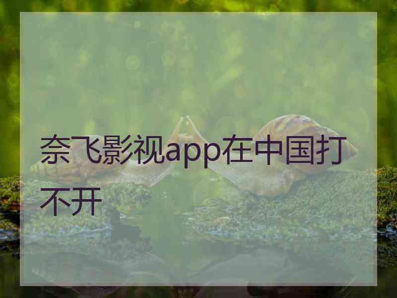 奈飞影视app在中国打不开