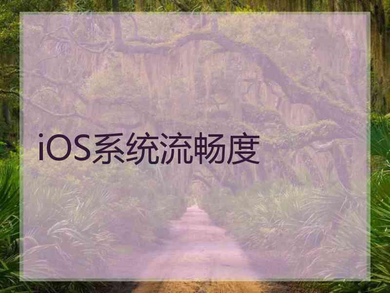 iOS系统流畅度