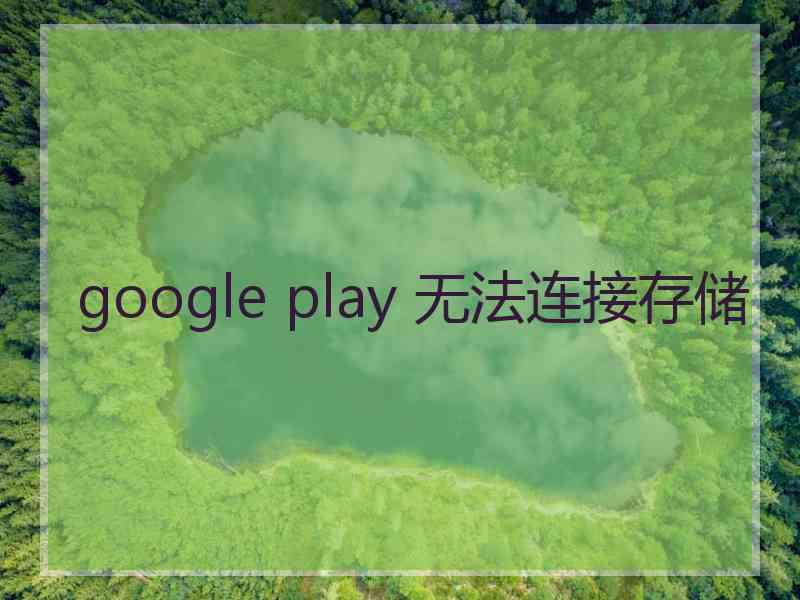 google play 无法连接存储