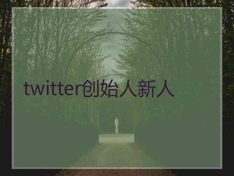 twitter创始人新人