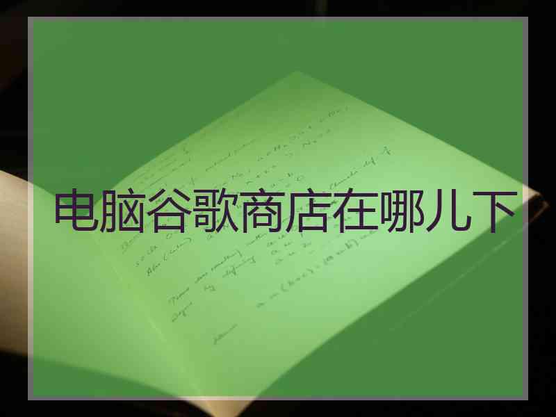 电脑谷歌商店在哪儿下