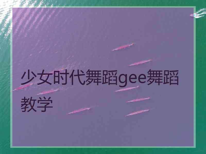 少女时代舞蹈gee舞蹈教学