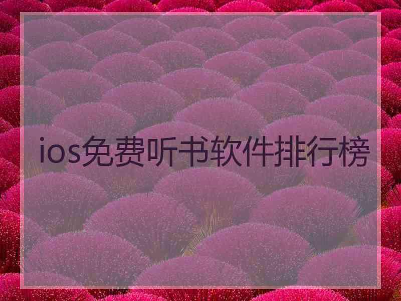 ios免费听书软件排行榜