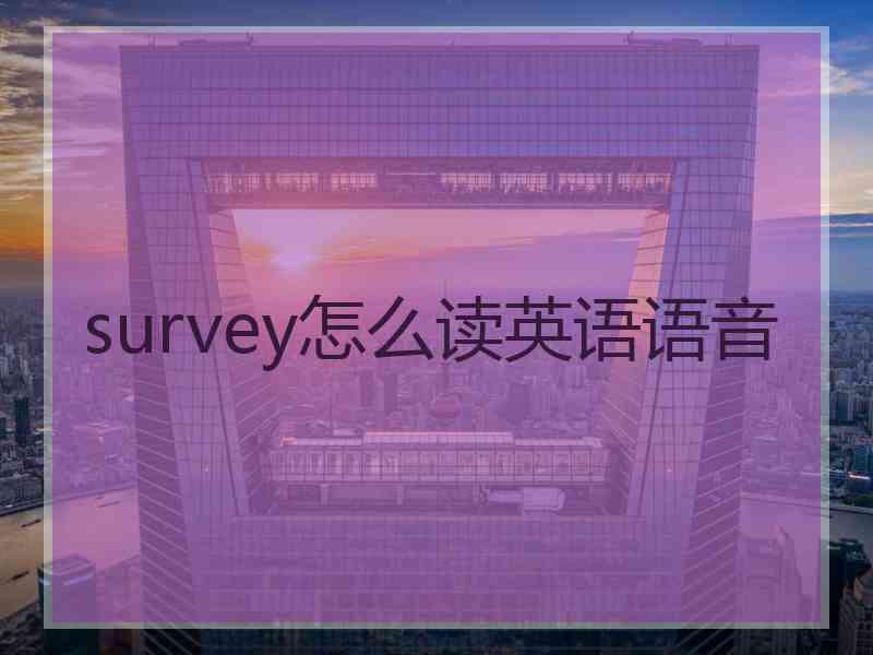 survey怎么读英语语音