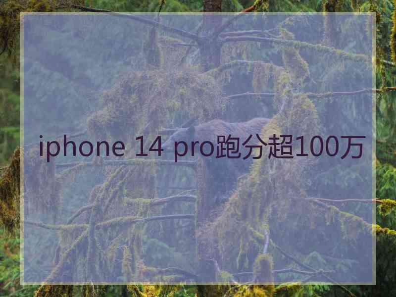 iphone 14 pro跑分超100万