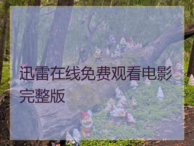 迅雷在线免费观看电影完整版