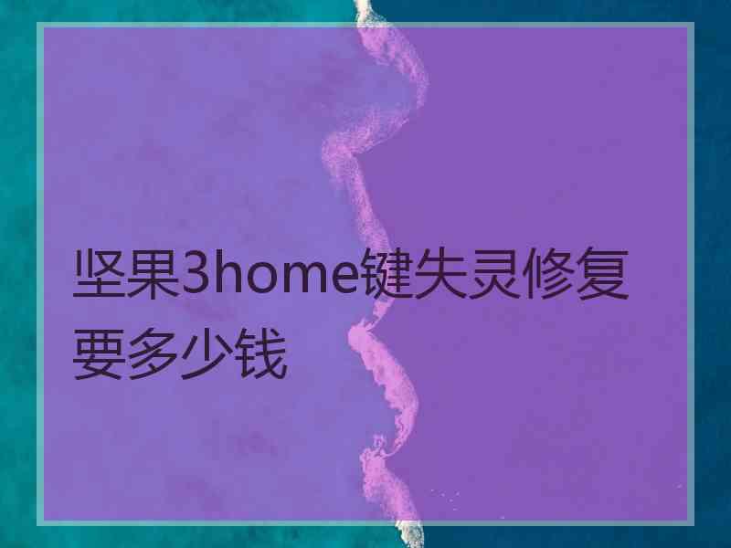 坚果3home键失灵修复要多少钱