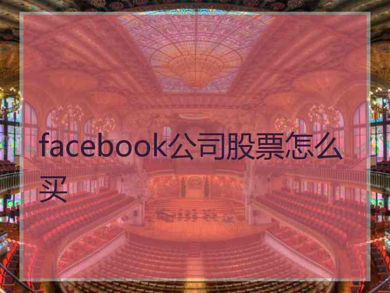 facebook公司股票怎么买