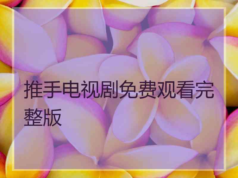 推手电视剧免费观看完整版