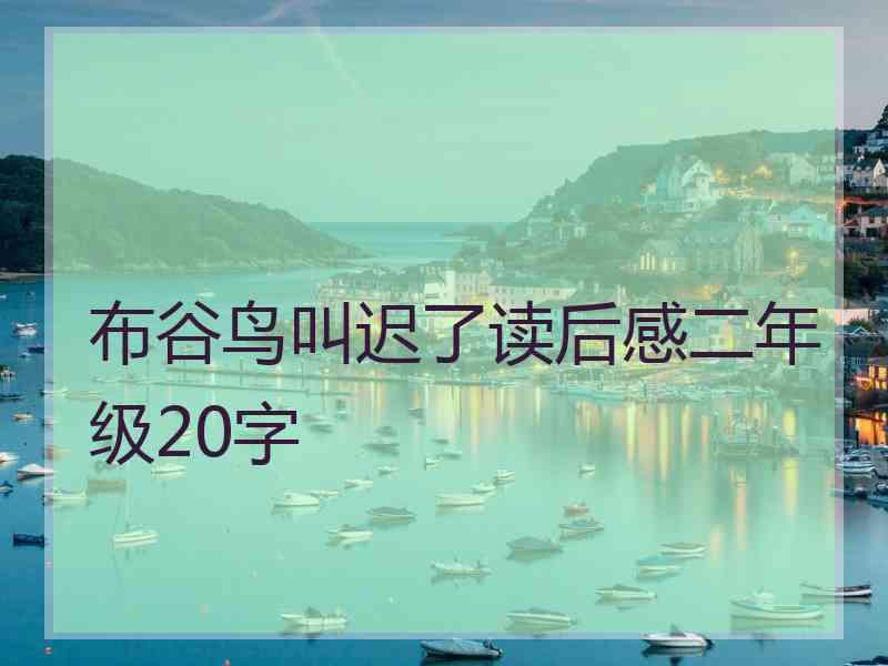 布谷鸟叫迟了读后感二年级20字