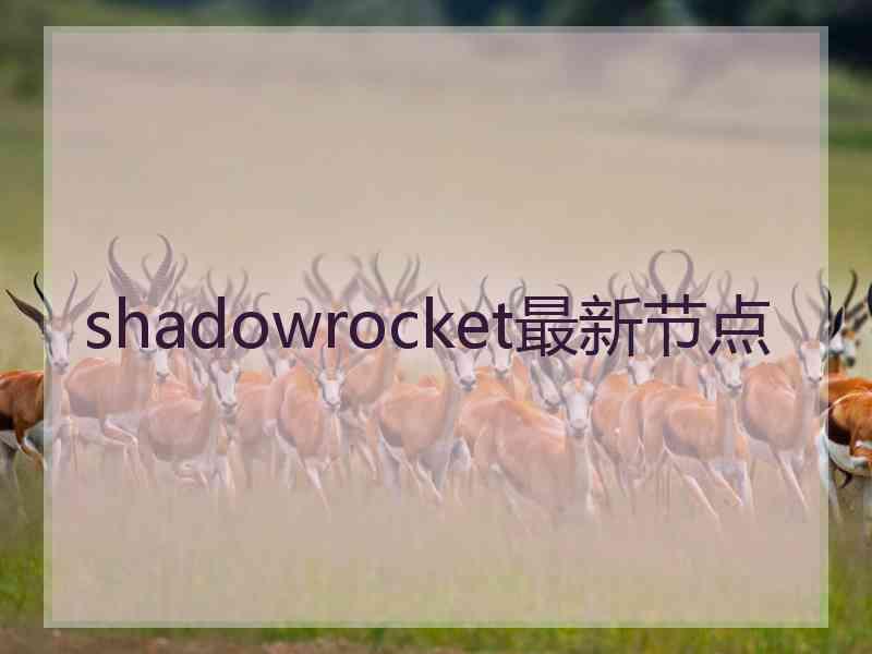 shadowrocket最新节点