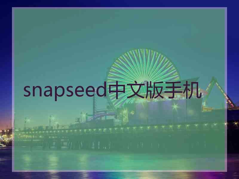 snapseed中文版手机