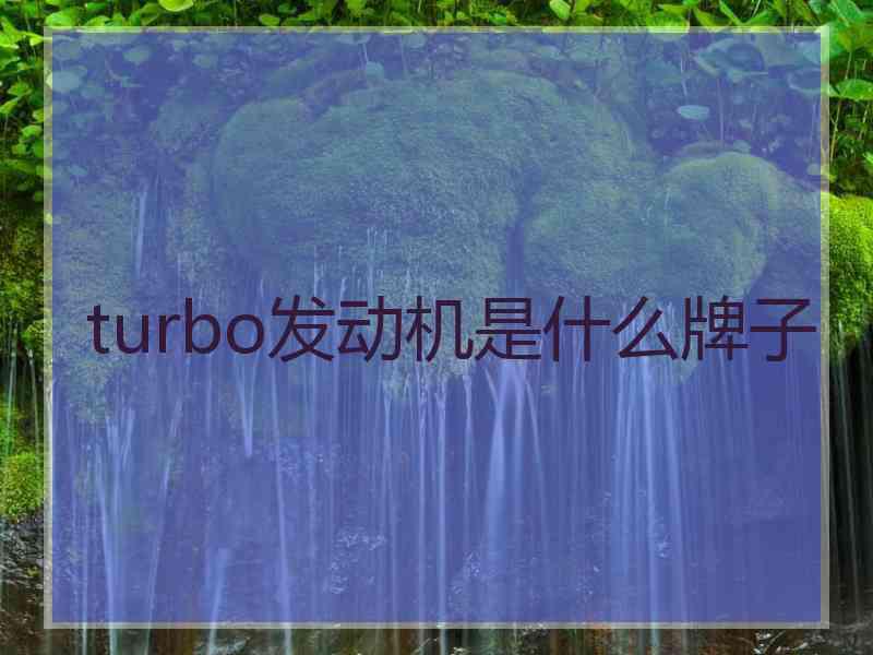 turbo发动机是什么牌子