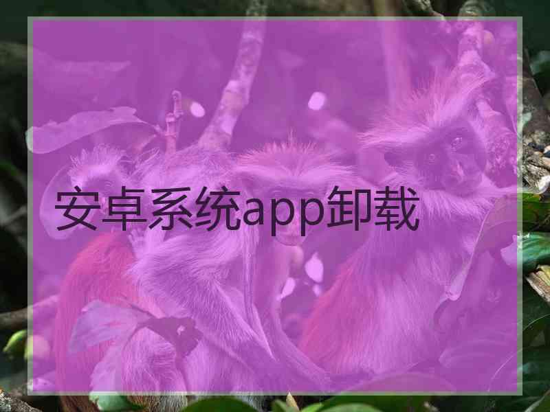 安卓系统app卸载