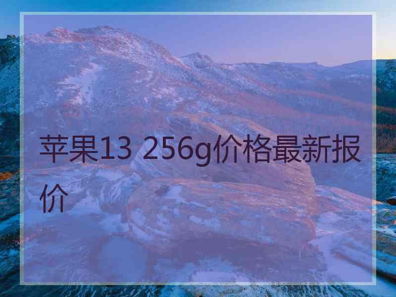 苹果13 256g价格最新报价