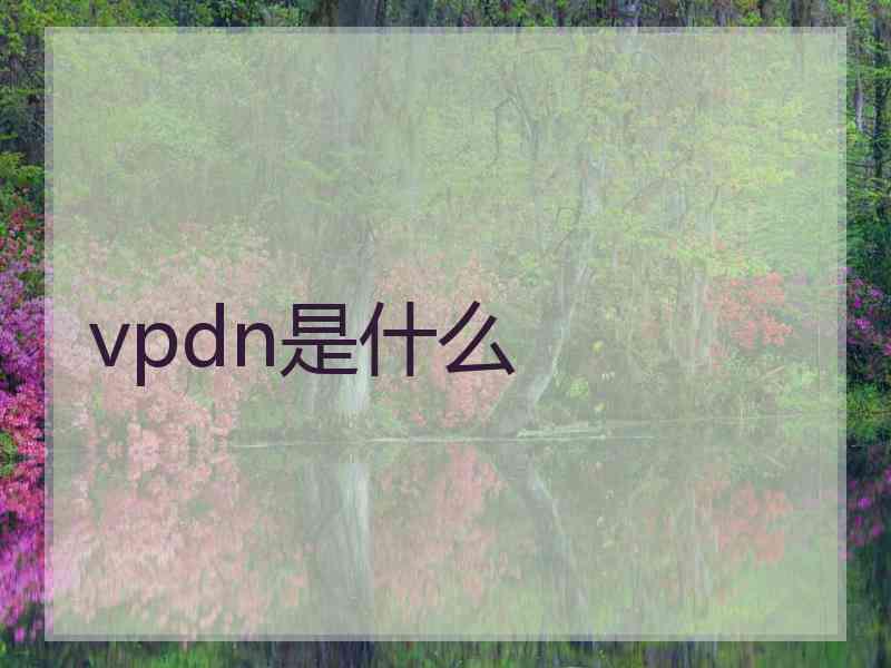 vpdn是什么