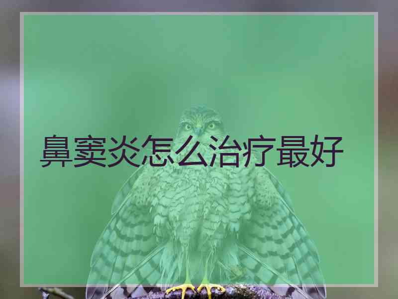 鼻窦炎怎么治疗最好