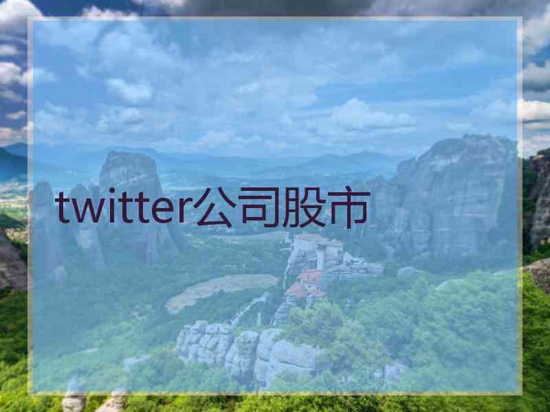 twitter公司股市