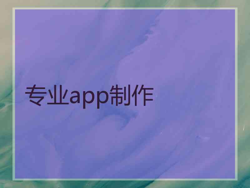 专业app制作