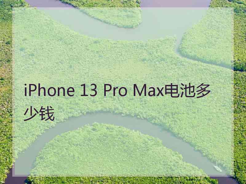 iPhone 13 Pro Max电池多少钱