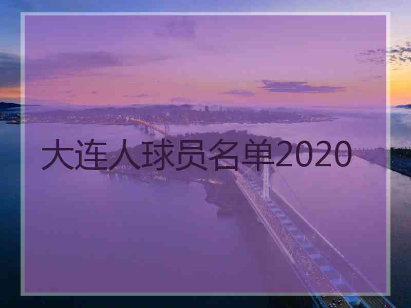 大连人球员名单2020